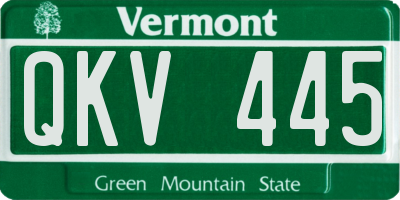 VT license plate QKV445