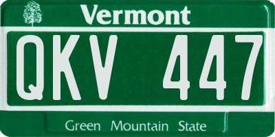 VT license plate QKV447