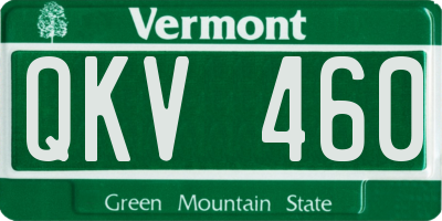 VT license plate QKV460