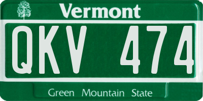 VT license plate QKV474