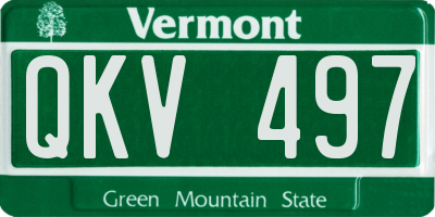 VT license plate QKV497