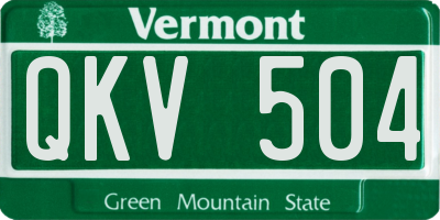 VT license plate QKV504