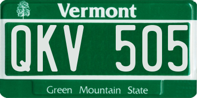 VT license plate QKV505