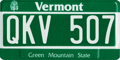 VT license plate QKV507