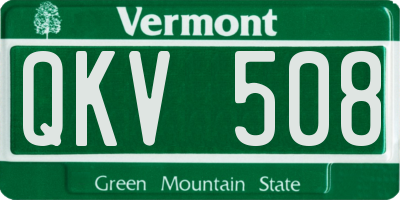 VT license plate QKV508