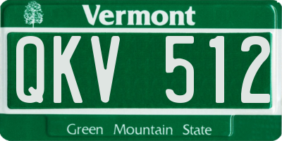 VT license plate QKV512