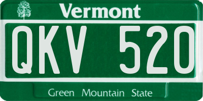 VT license plate QKV520