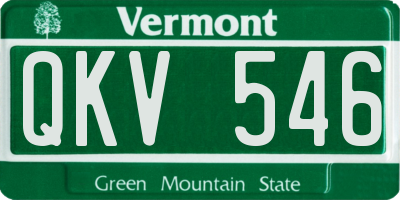 VT license plate QKV546
