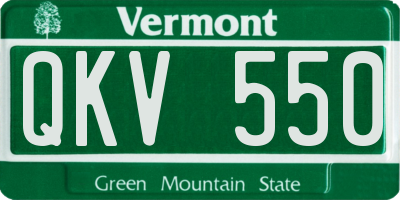 VT license plate QKV550