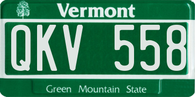 VT license plate QKV558