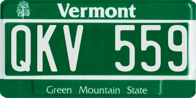 VT license plate QKV559