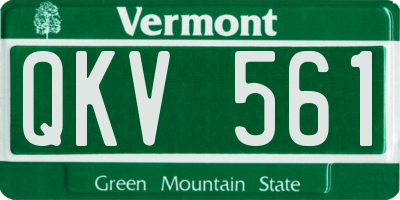 VT license plate QKV561