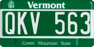 VT license plate QKV563