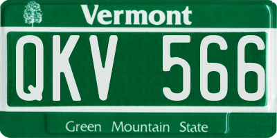 VT license plate QKV566