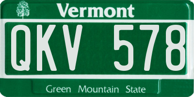VT license plate QKV578