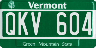 VT license plate QKV604
