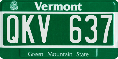 VT license plate QKV637