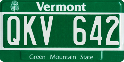 VT license plate QKV642