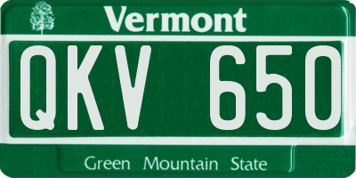 VT license plate QKV650