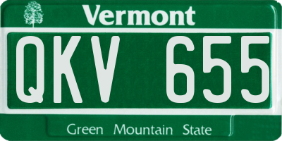 VT license plate QKV655