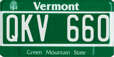 VT license plate QKV660