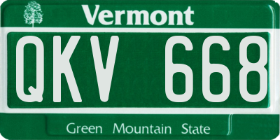 VT license plate QKV668