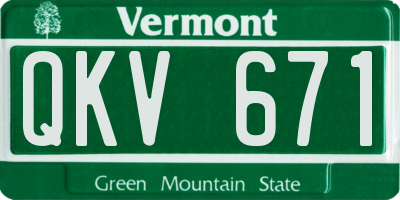 VT license plate QKV671