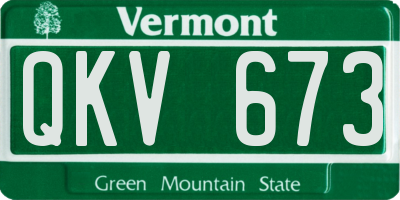 VT license plate QKV673