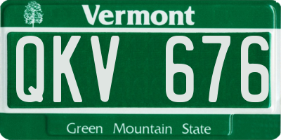 VT license plate QKV676