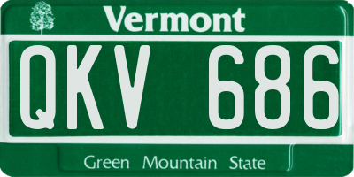 VT license plate QKV686