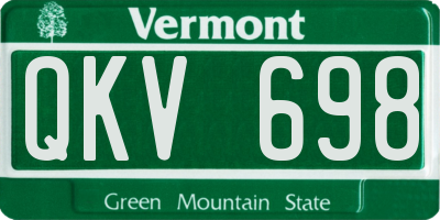 VT license plate QKV698
