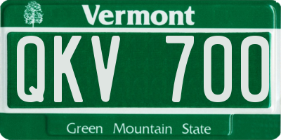 VT license plate QKV700