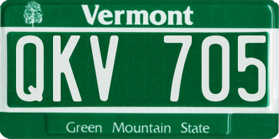VT license plate QKV705