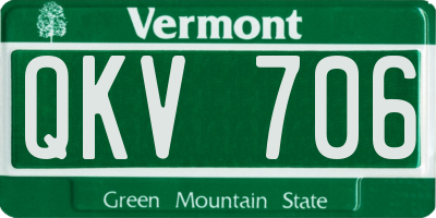 VT license plate QKV706