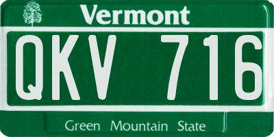 VT license plate QKV716