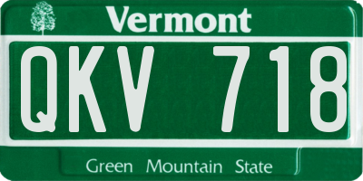 VT license plate QKV718