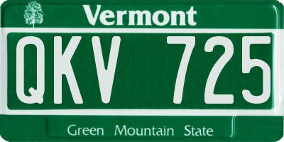 VT license plate QKV725