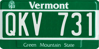 VT license plate QKV731