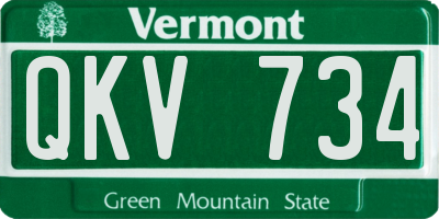 VT license plate QKV734