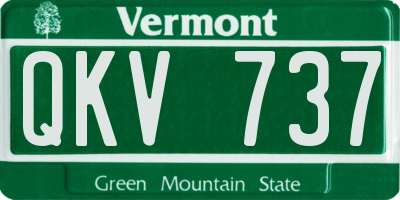 VT license plate QKV737