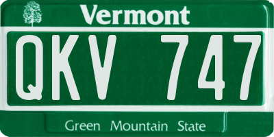VT license plate QKV747