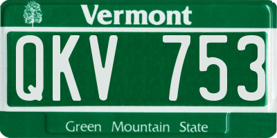 VT license plate QKV753