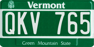 VT license plate QKV765