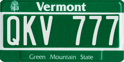 VT license plate QKV777