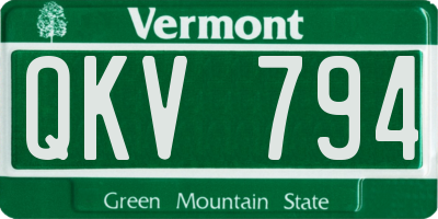 VT license plate QKV794