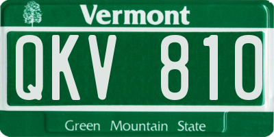 VT license plate QKV810