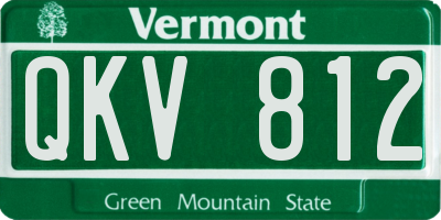 VT license plate QKV812