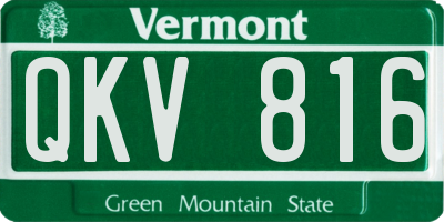VT license plate QKV816