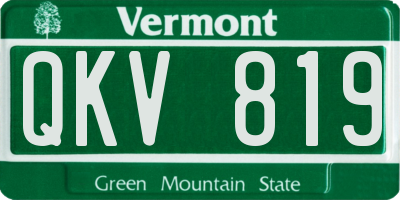 VT license plate QKV819