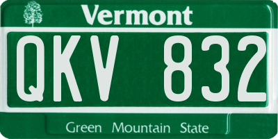 VT license plate QKV832